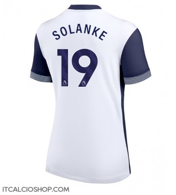 Tottenham Hotspur Dominic Solanke #19 Prima Maglia Femmina 2024-25 Manica Corta